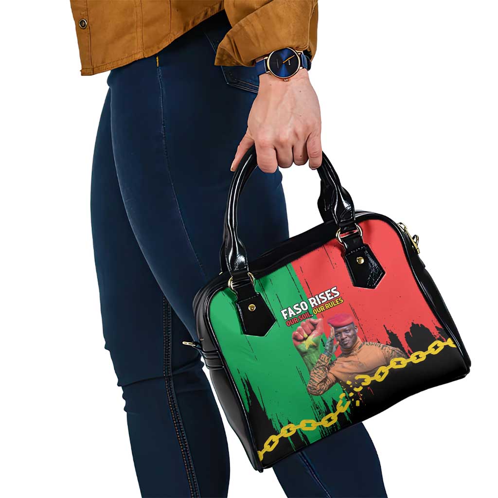 Ibrahim Traore Shoulder Handbag Faso Rises Our Soil Our Rules LT15