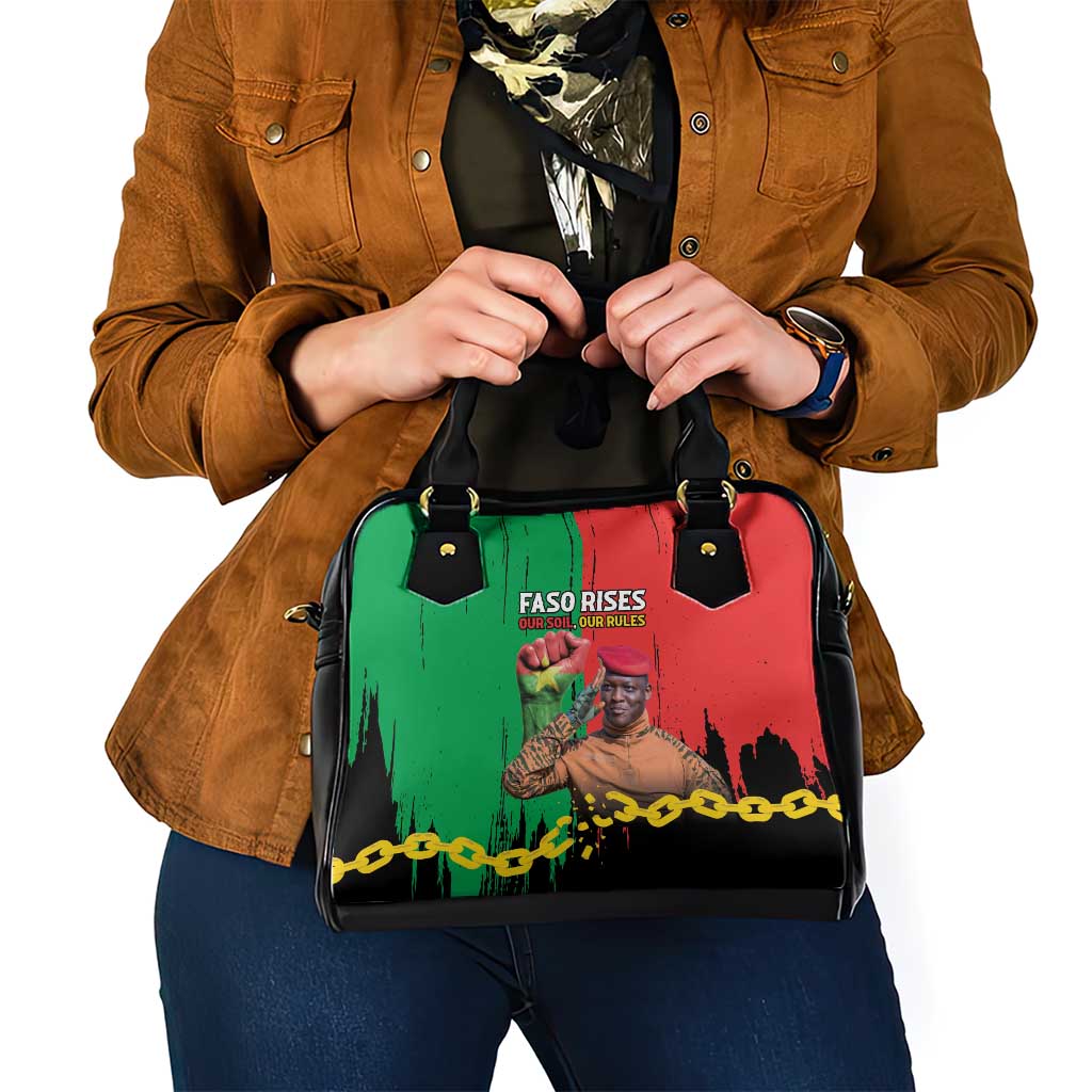 Ibrahim Traore Shoulder Handbag Faso Rises Our Soil Our Rules LT15
