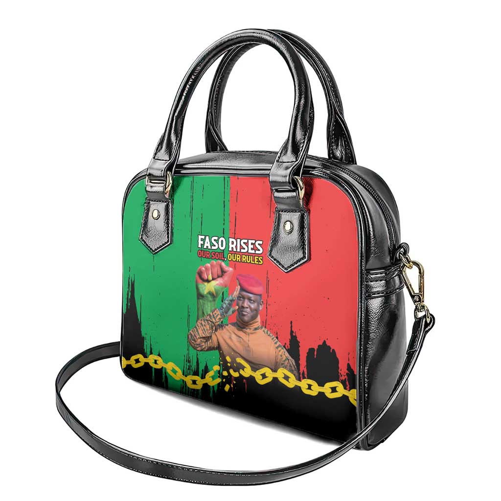 Ibrahim Traore Shoulder Handbag Faso Rises Our Soil Our Rules LT15