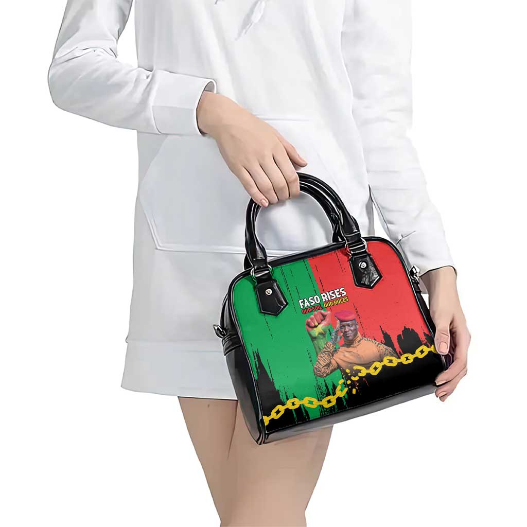 Ibrahim Traore Shoulder Handbag Faso Rises Our Soil Our Rules LT15