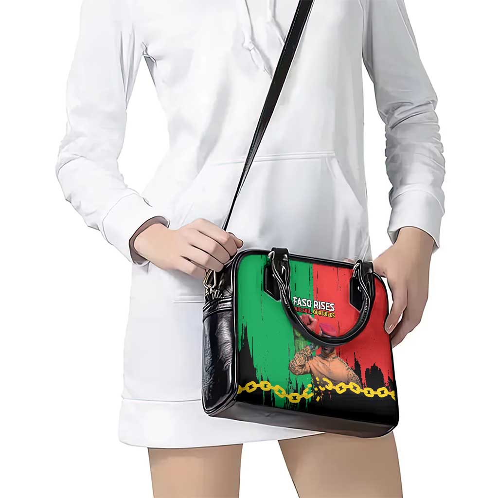 Ibrahim Traore Shoulder Handbag Faso Rises Our Soil Our Rules LT15