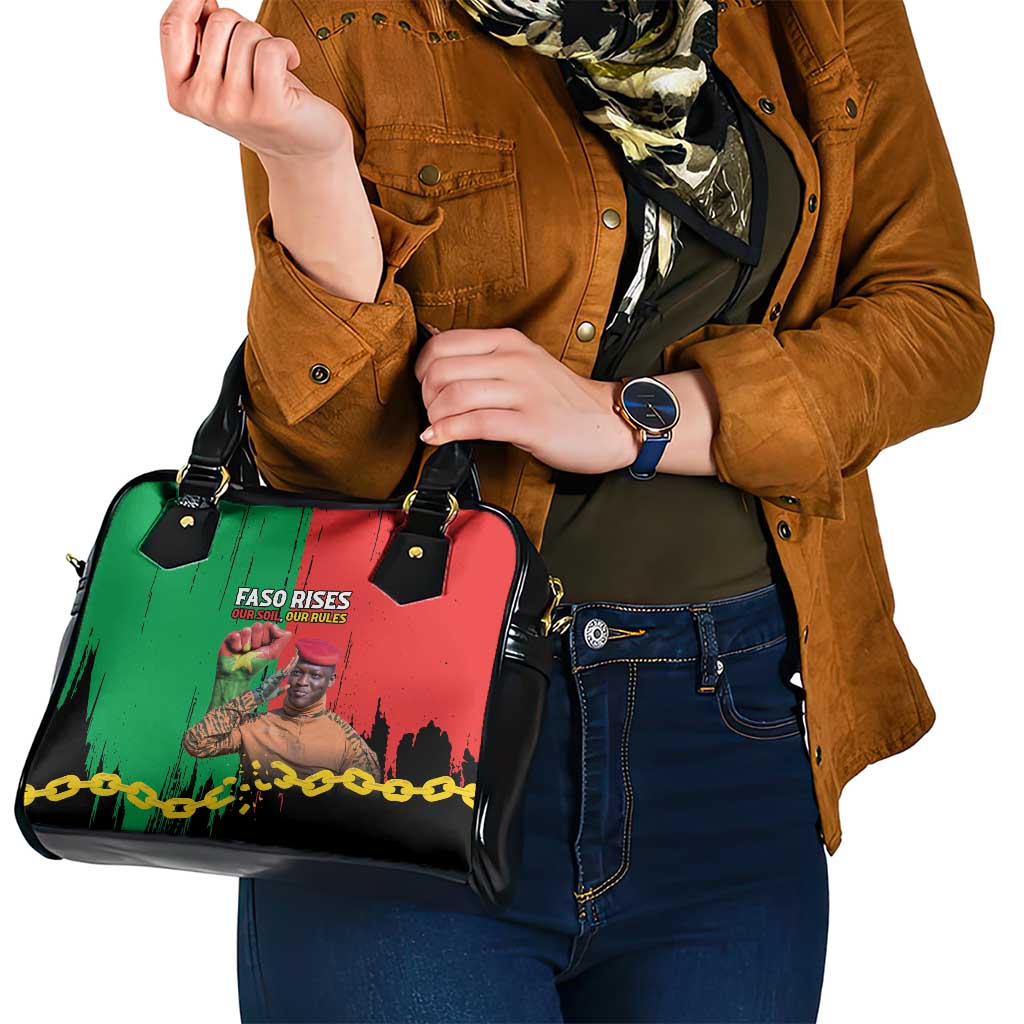 Ibrahim Traore Shoulder Handbag Faso Rises Our Soil Our Rules LT15