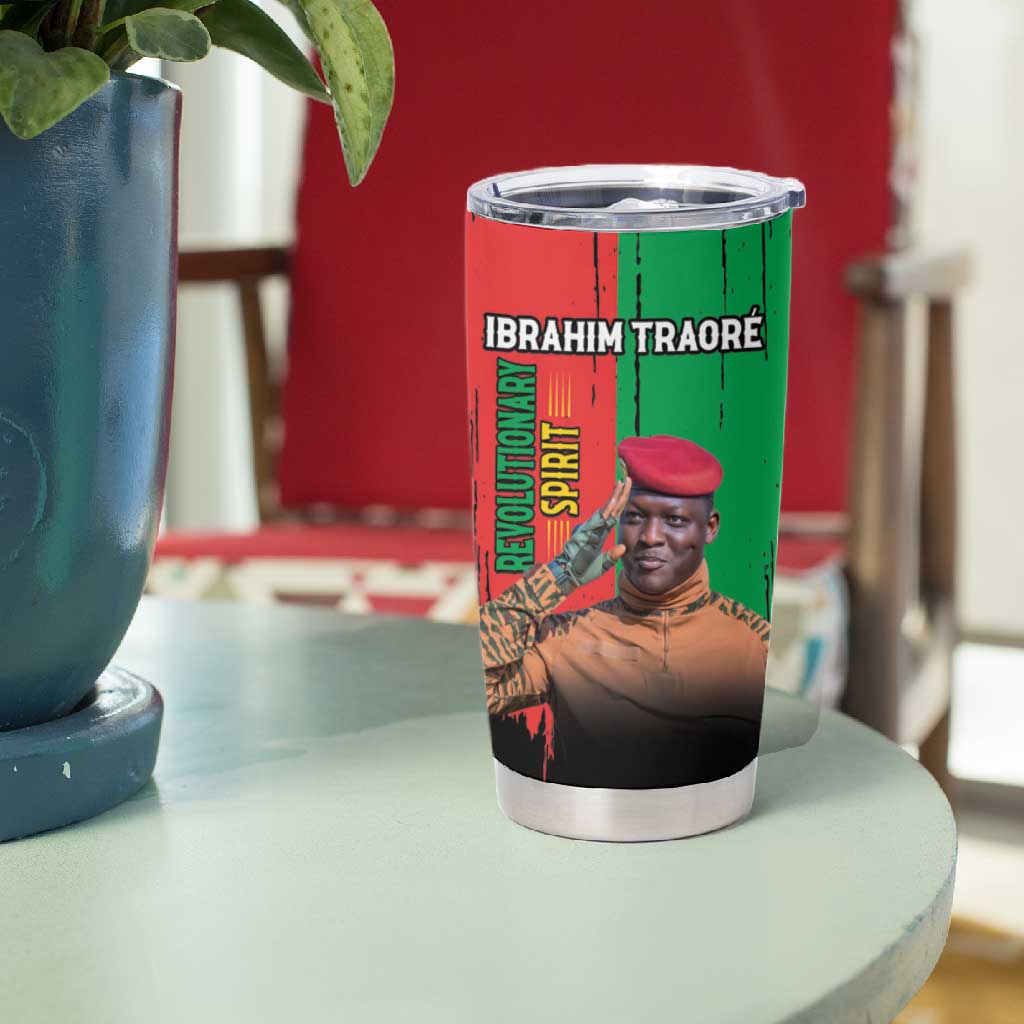 Faso Rises Our Soil Our Rules Tumbler Cup Ibrahim Traore Revolutionary Spirit LT15