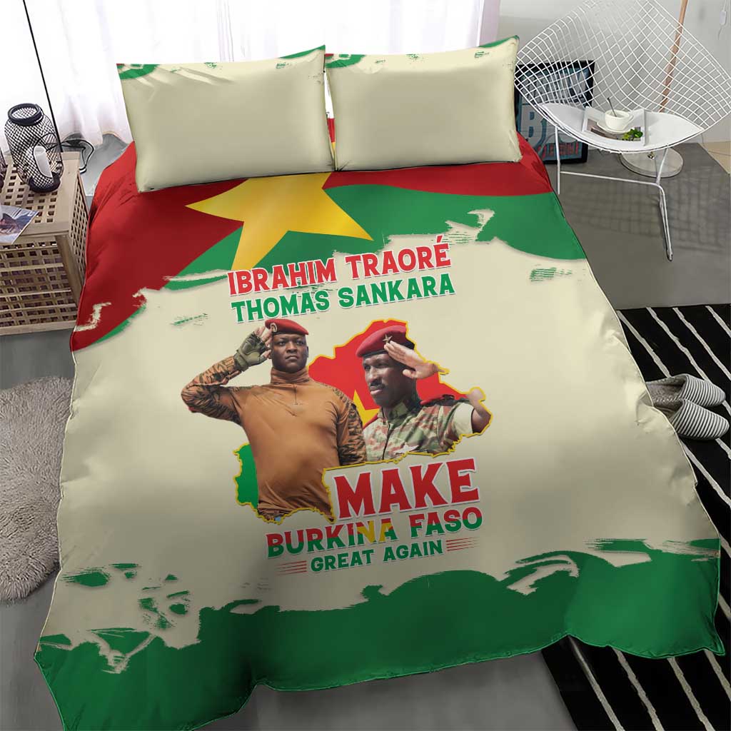 Ibrahim Traore Thomas Sankara Bedding Set Make Burkina Faso Great Again LT15