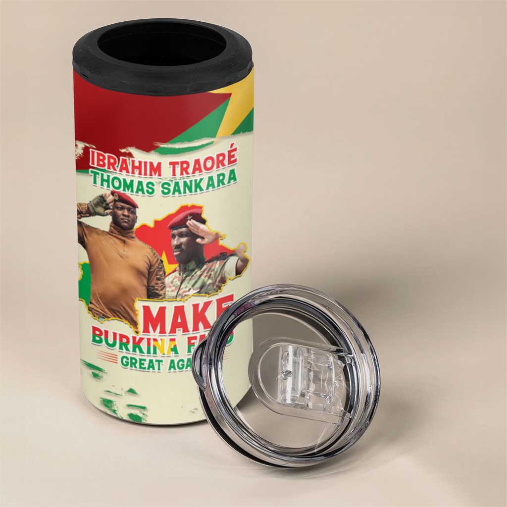 Ibrahim Traore Thomas Sankara 4 in 1 Can Cooler Tumbler Make Burkina Faso Great Again LT15