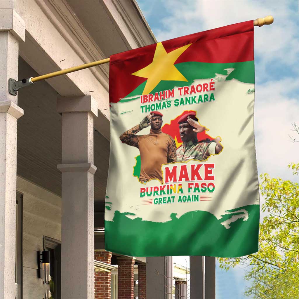 Ibrahim Traore Thomas Sankara Garden Flag Make Burkina Faso Great Again LT15