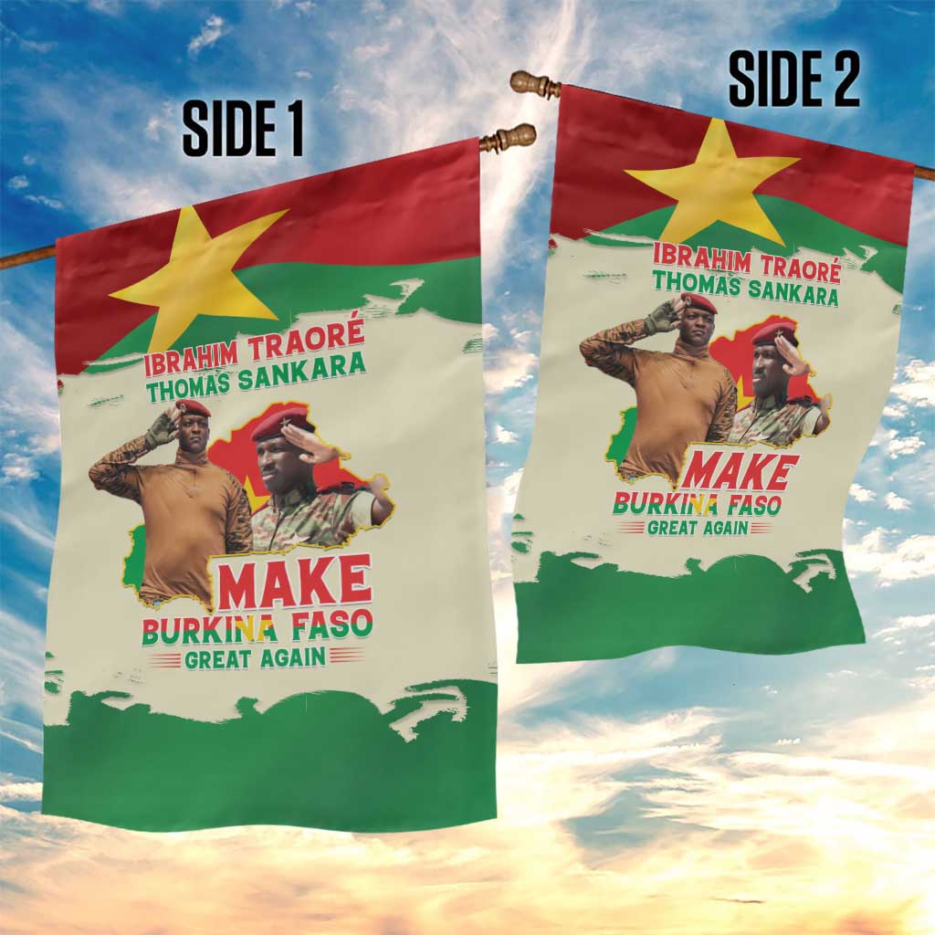 Ibrahim Traore Thomas Sankara Garden Flag Make Burkina Faso Great Again LT15
