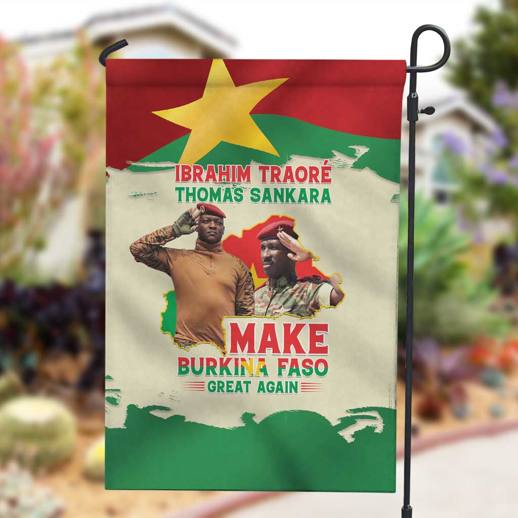 Ibrahim Traore Thomas Sankara Garden Flag Make Burkina Faso Great Again LT15