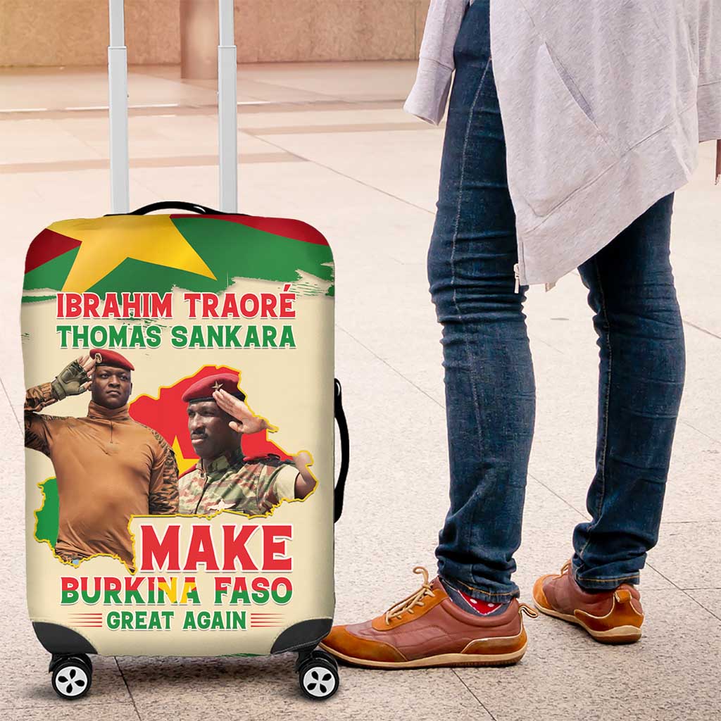 Ibrahim Traore Thomas Sankara Luggage Cover Make Burkina Faso Great Again LT15