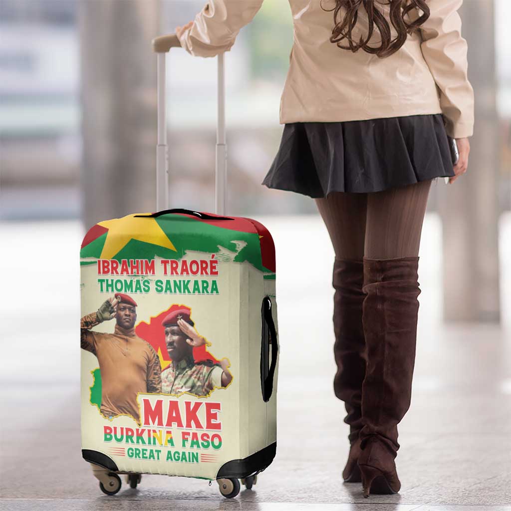 Ibrahim Traore Thomas Sankara Luggage Cover Make Burkina Faso Great Again LT15