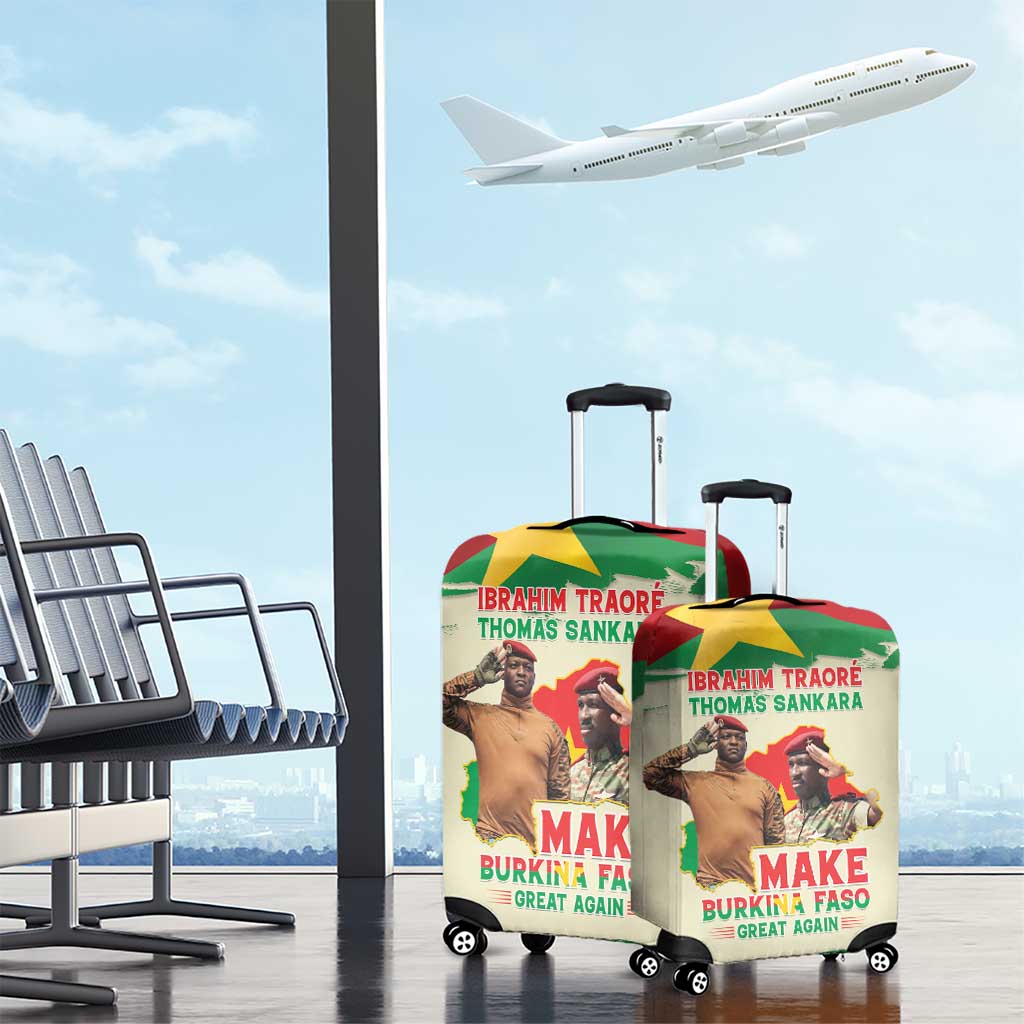Ibrahim Traore Thomas Sankara Luggage Cover Make Burkina Faso Great Again LT15