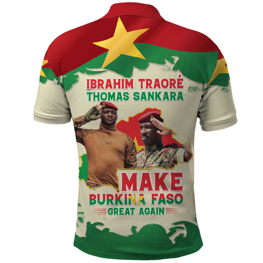 Ibrahim Traore Thomas Sankara Polo Shirt Make Burkina Faso Great Again LT15