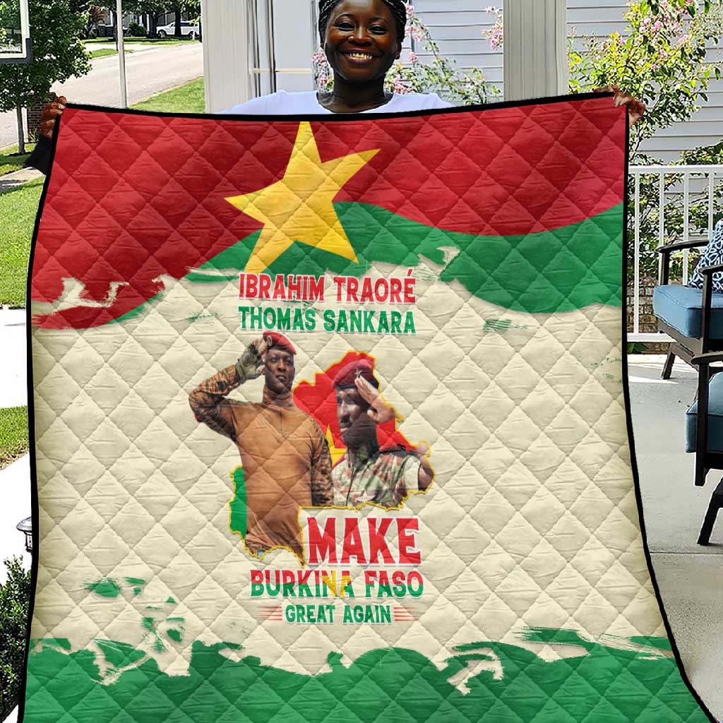 Ibrahim Traore Thomas Sankara Quilt Make Burkina Faso Great Again LT15