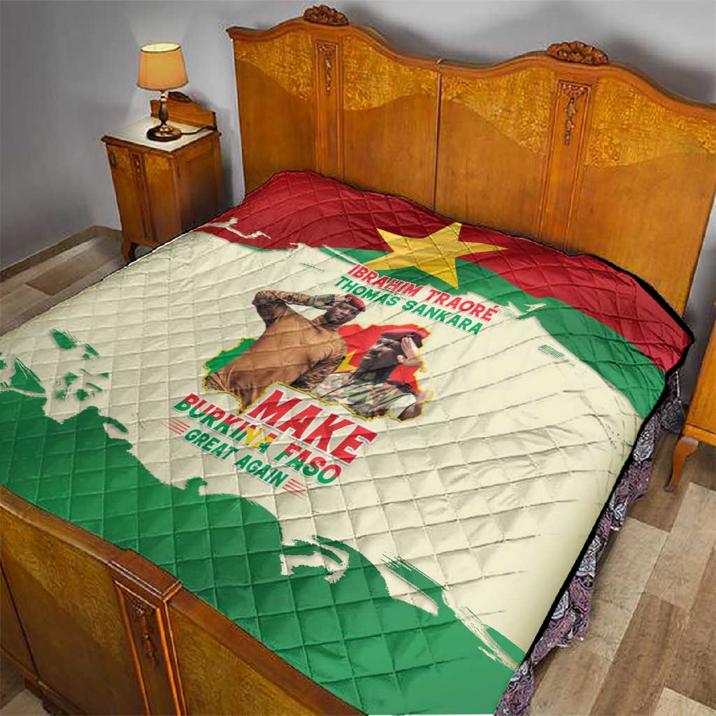 Ibrahim Traore Thomas Sankara Quilt Make Burkina Faso Great Again LT15