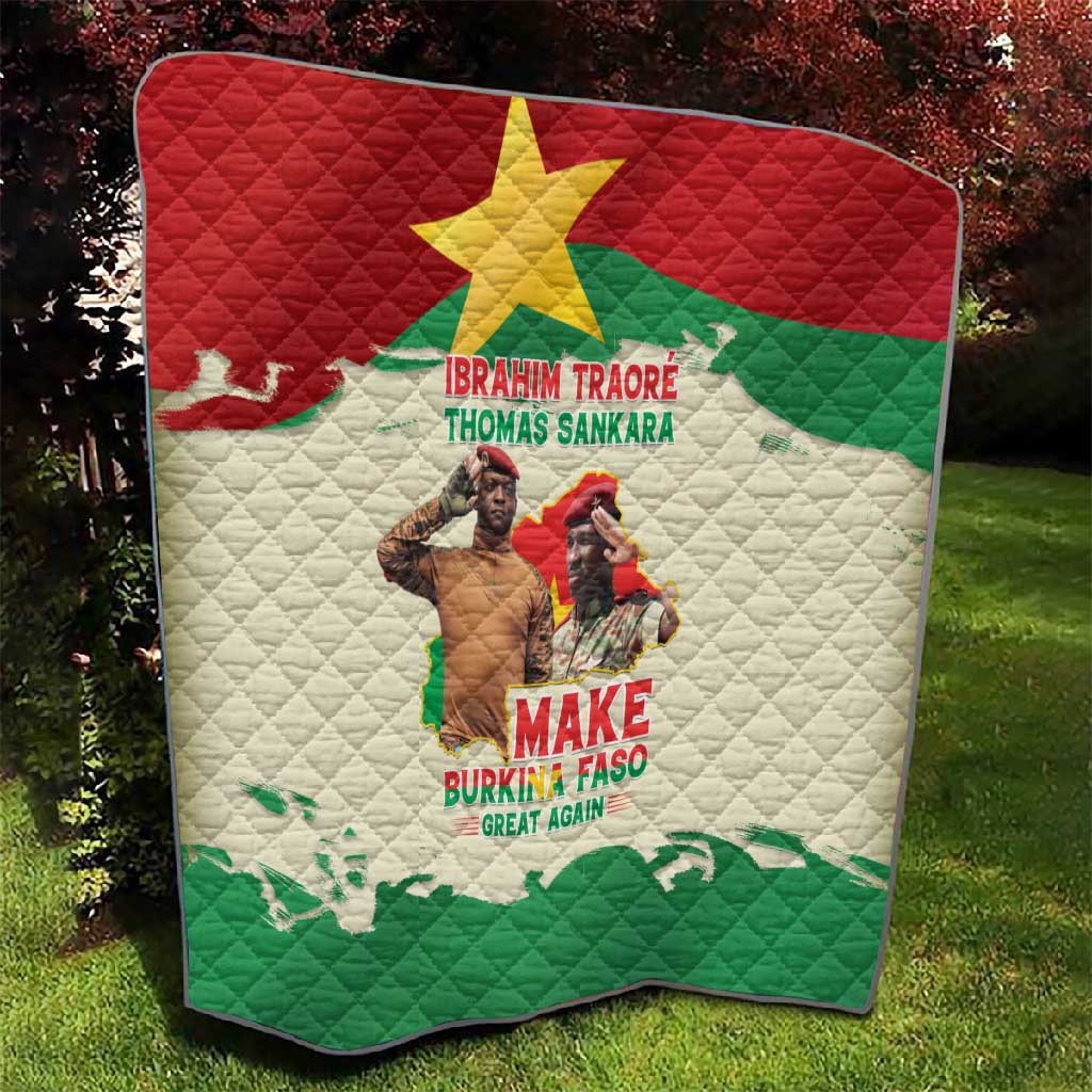 Ibrahim Traore Thomas Sankara Quilt Make Burkina Faso Great Again LT15