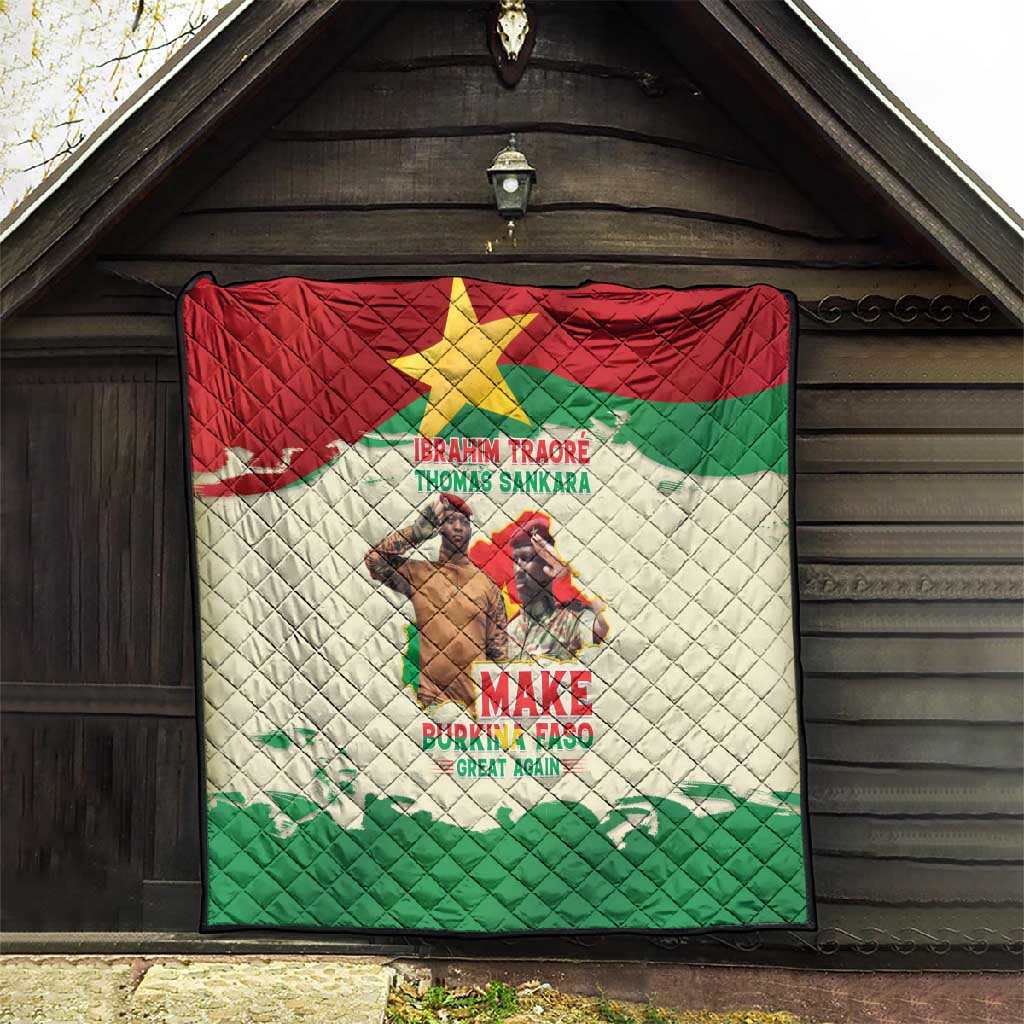 Ibrahim Traore Thomas Sankara Quilt Make Burkina Faso Great Again LT15