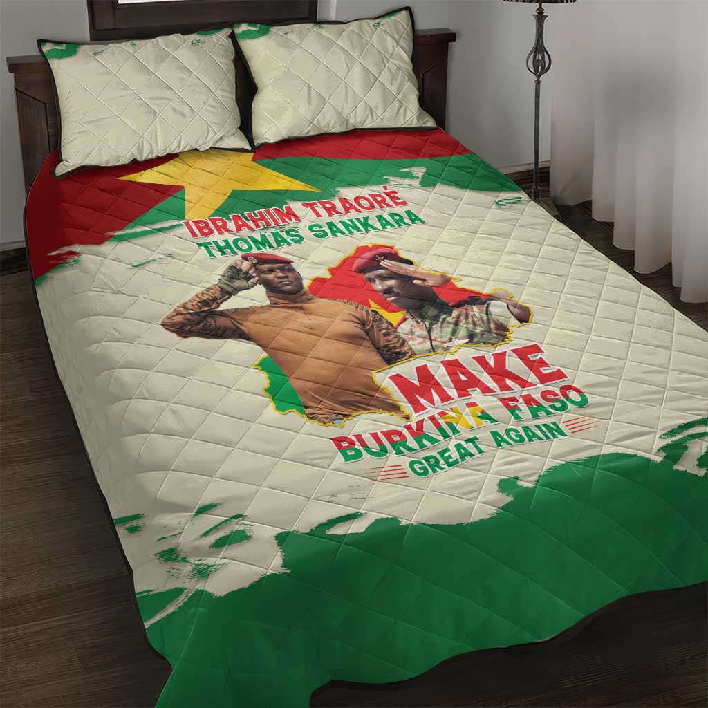 Ibrahim Traore Thomas Sankara Quilt Bed Set Make Burkina Faso Great Again LT15