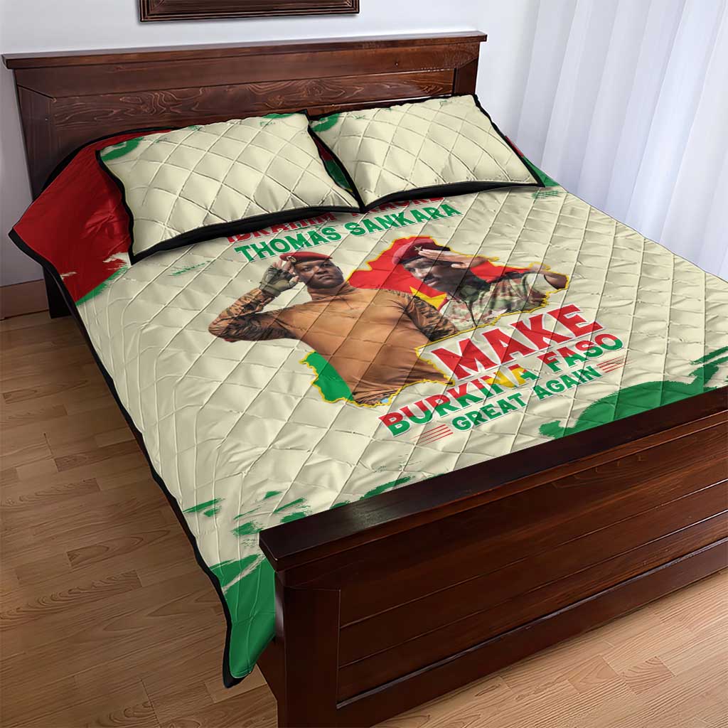 Ibrahim Traore Thomas Sankara Quilt Bed Set Make Burkina Faso Great Again LT15