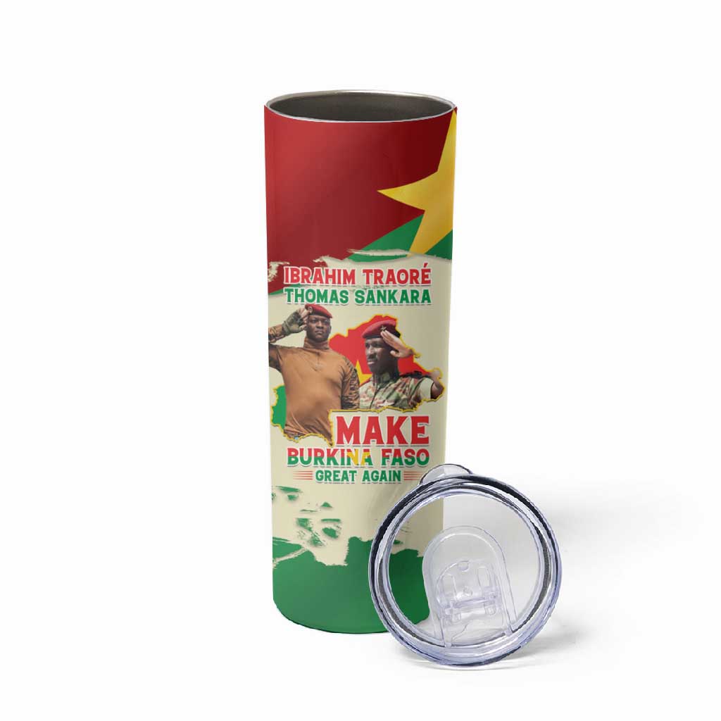 Ibrahim Traore Thomas Sankara Skinny Tumbler Make Burkina Faso Great Again LT15