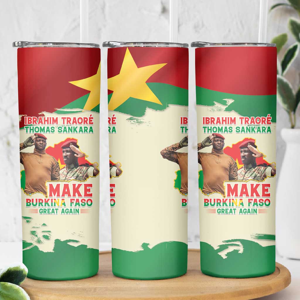 Ibrahim Traore Thomas Sankara Skinny Tumbler Make Burkina Faso Great Again LT15