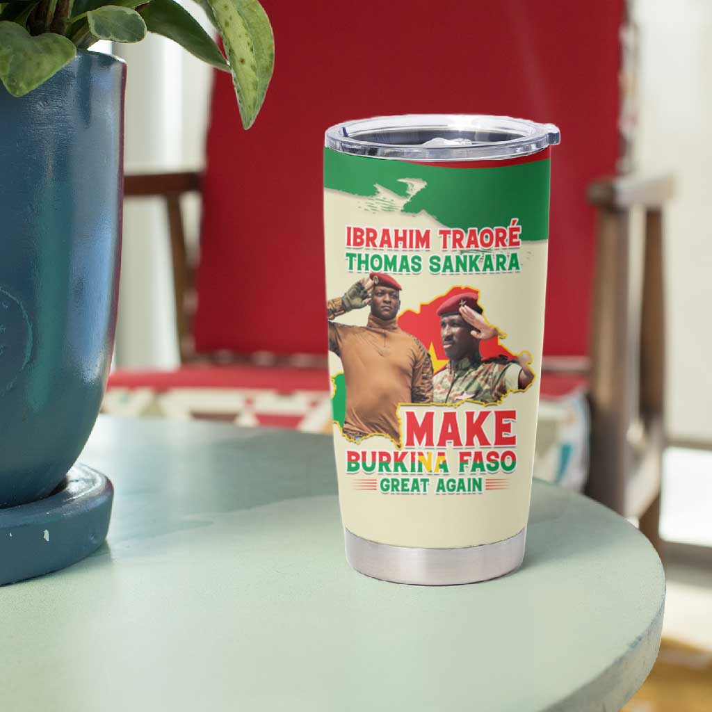 Ibrahim Traore Thomas Sankara Tumbler Cup Make Burkina Faso Great Again LT15