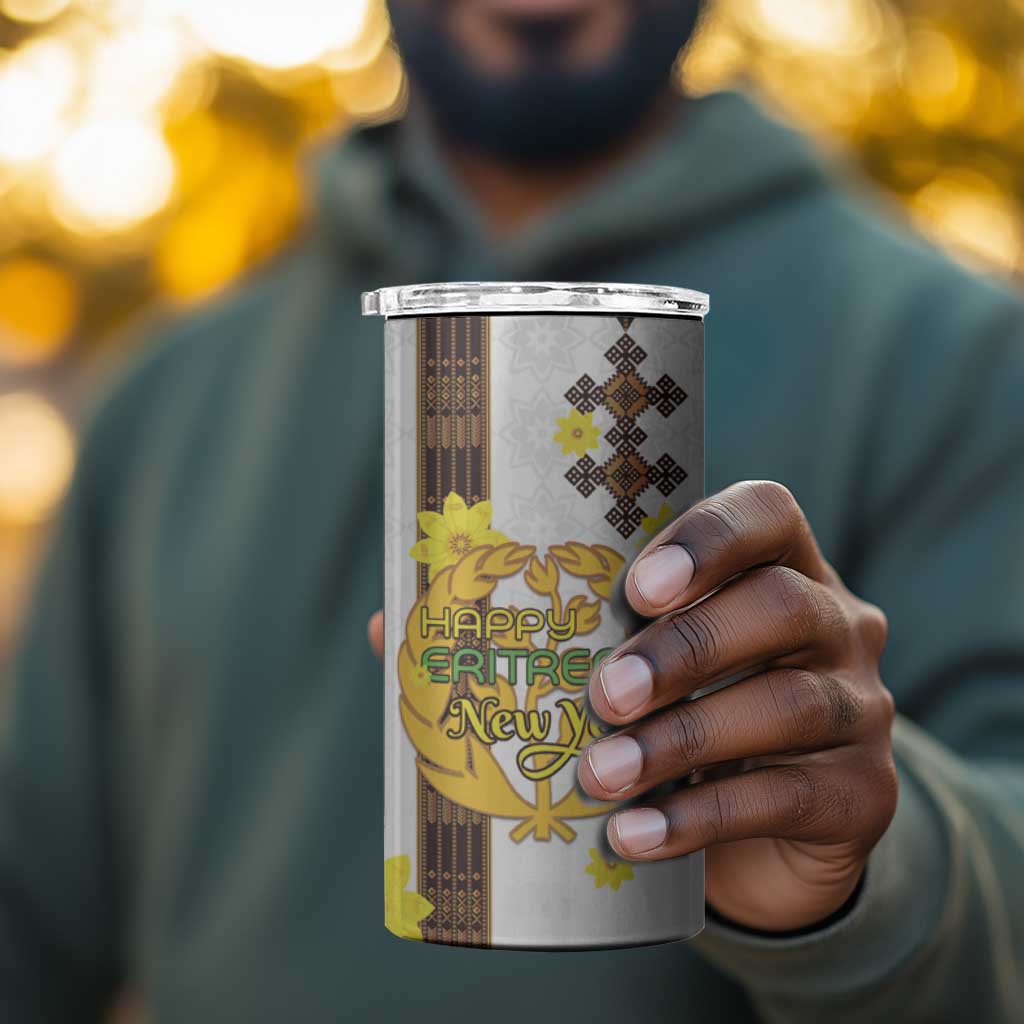 Melkam Enkutatash Eritrean 4 in 1 Can Cooler Tumbler Camel With Habesha Tilet Pattern LT15