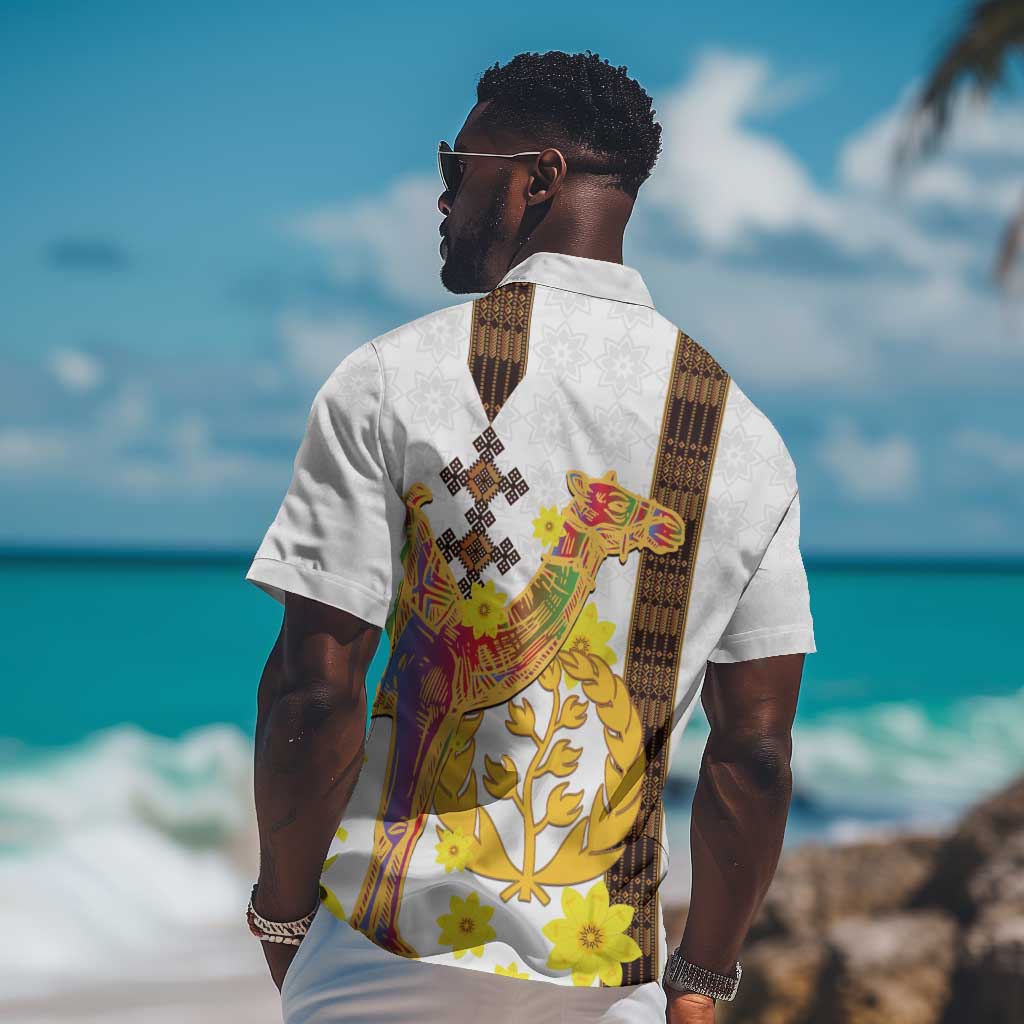 Melkam Enkutatash Eritrean Hawaiian Shirt Camel With Habesha Tilet Pattern LT15