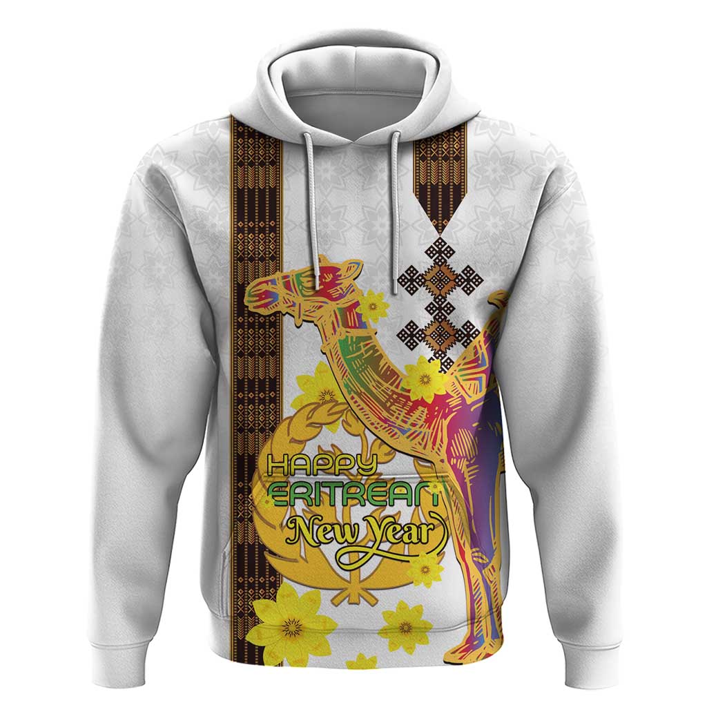 Happy Eritrea New Year Hoodie Adey Abeba Flower With Habesha Tilet Pattern LT15