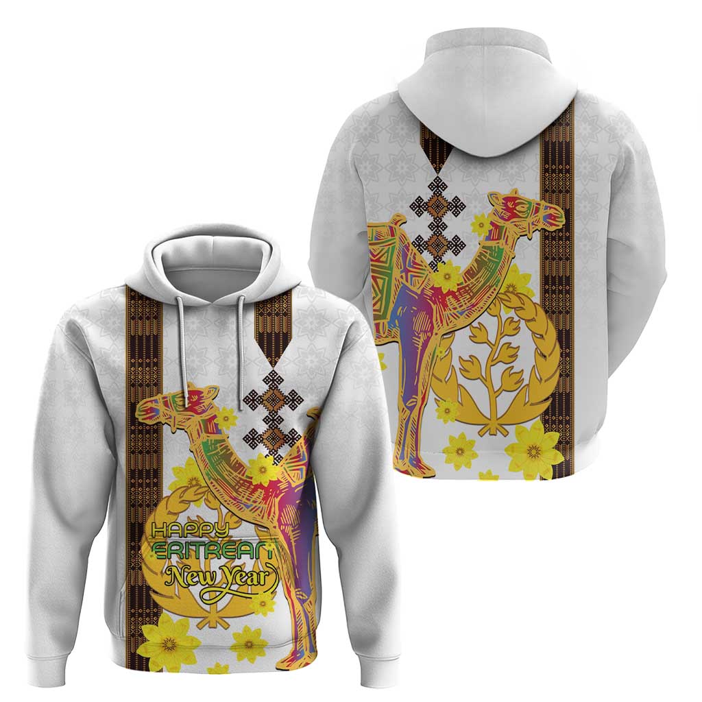 Happy Eritrea New Year Hoodie Adey Abeba Flower With Habesha Tilet Pattern LT15