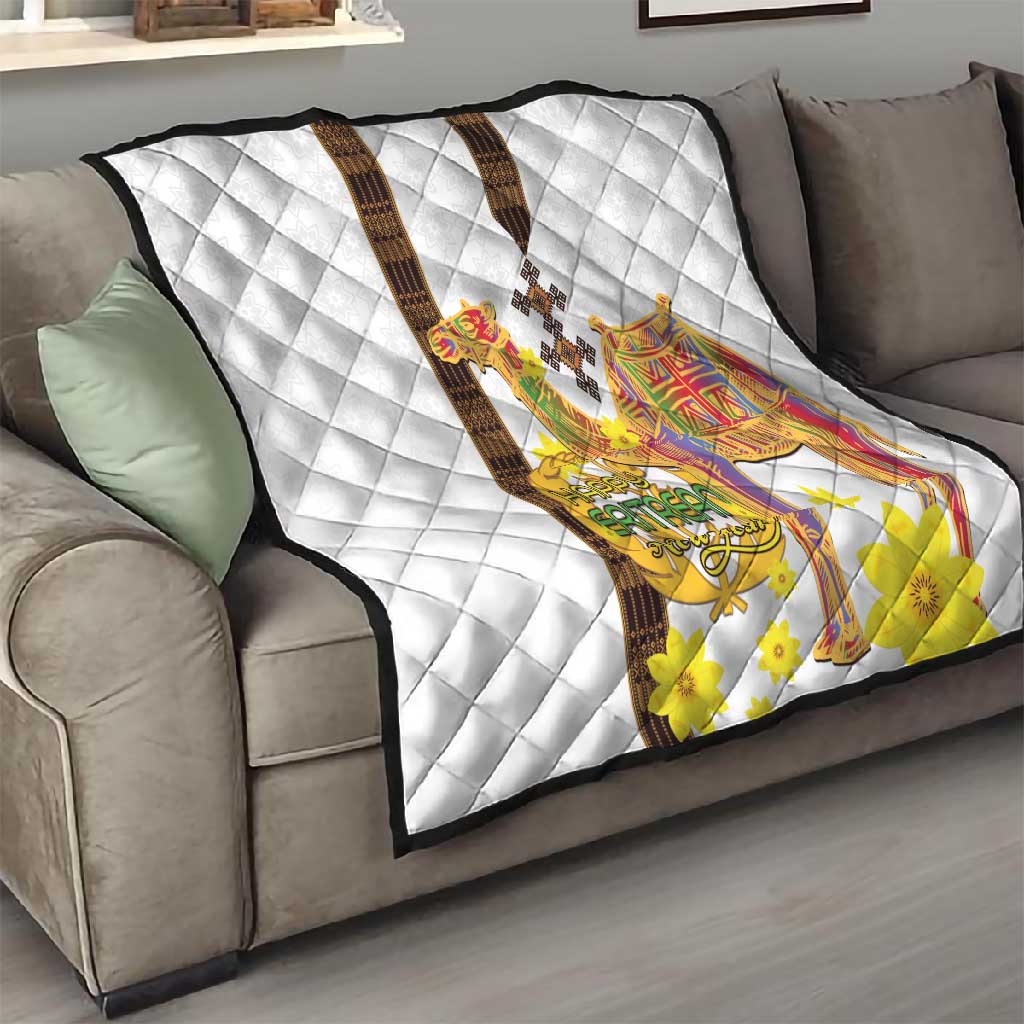 Melkam Enkutatash Eritrean Quilt Camel With Habesha Tilet Pattern LT15
