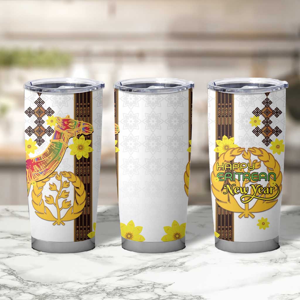 Melkam Enkutatash Eritrean Tumbler Cup Camel With Habesha Tilet Pattern LT15