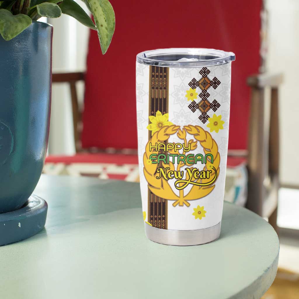 Melkam Enkutatash Eritrean Tumbler Cup Camel With Habesha Tilet Pattern LT15