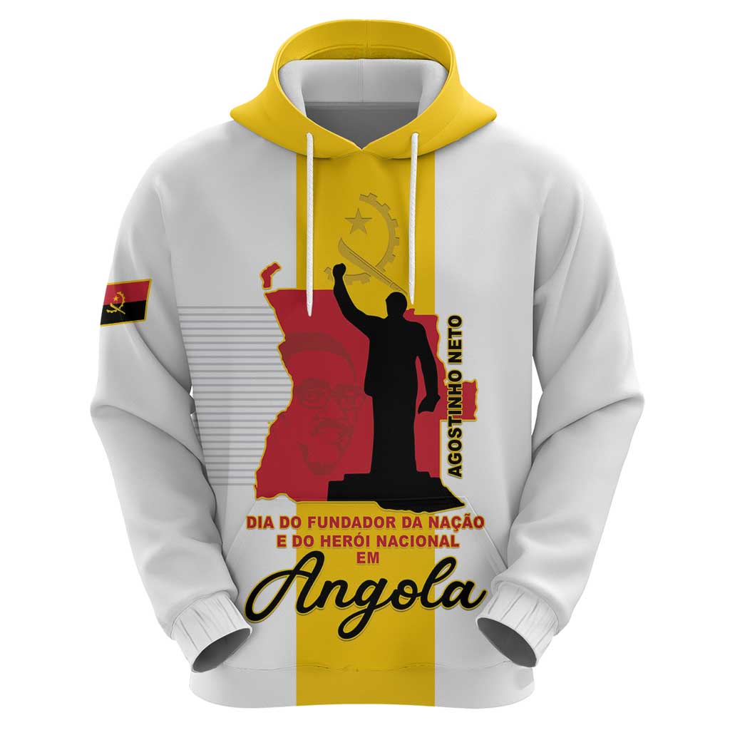 Personalized Angola National Heroes Day Hoodie Agostinho Neto With Map LT15