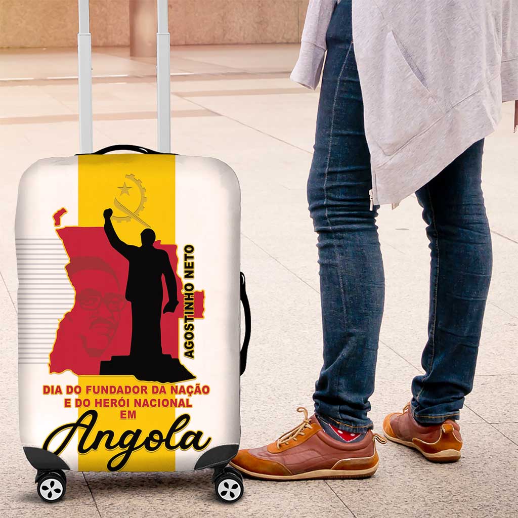 Angola National Heroes Day Luggage Cover Agostinho Neto With Map LT15