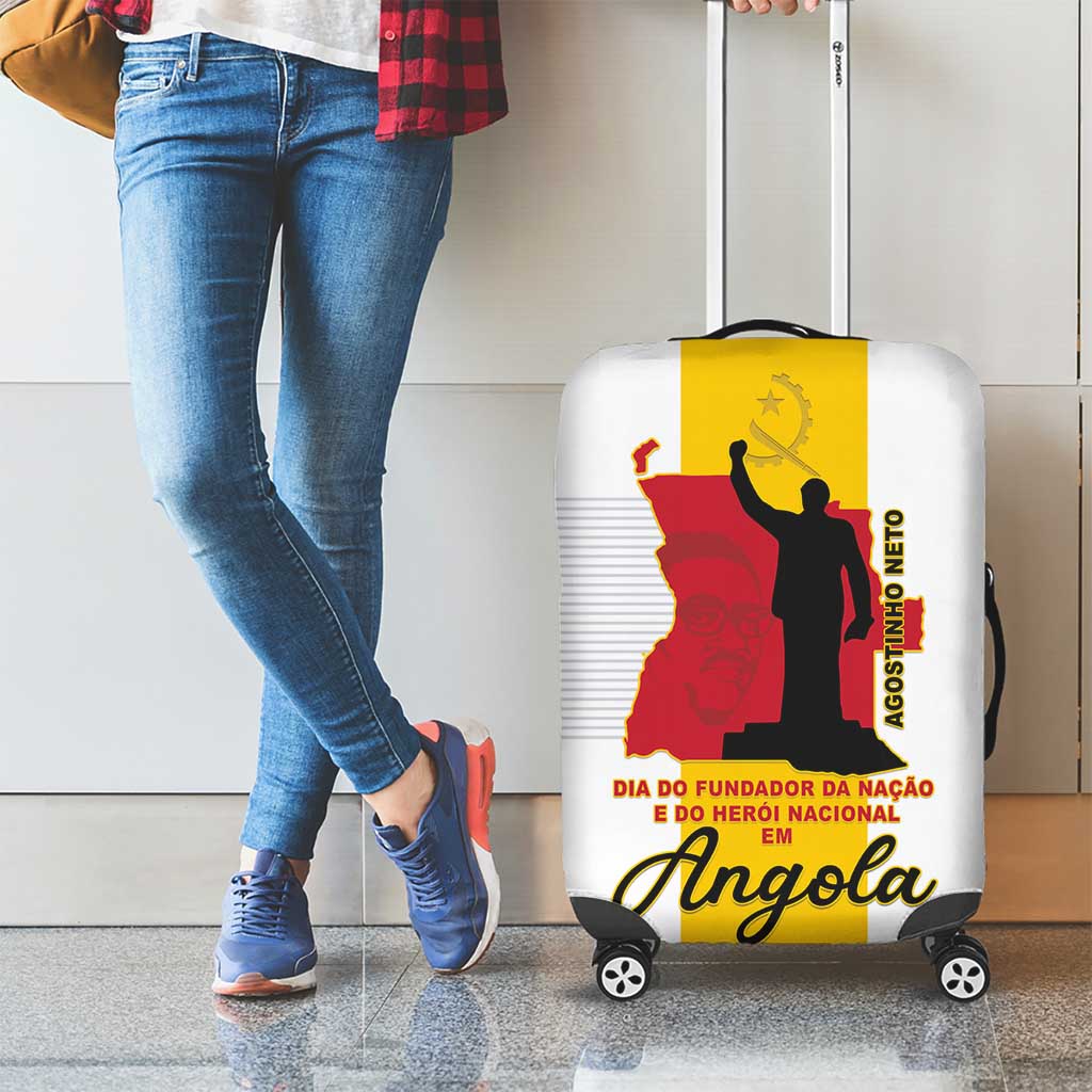Angola National Heroes Day Luggage Cover Agostinho Neto With Map LT15