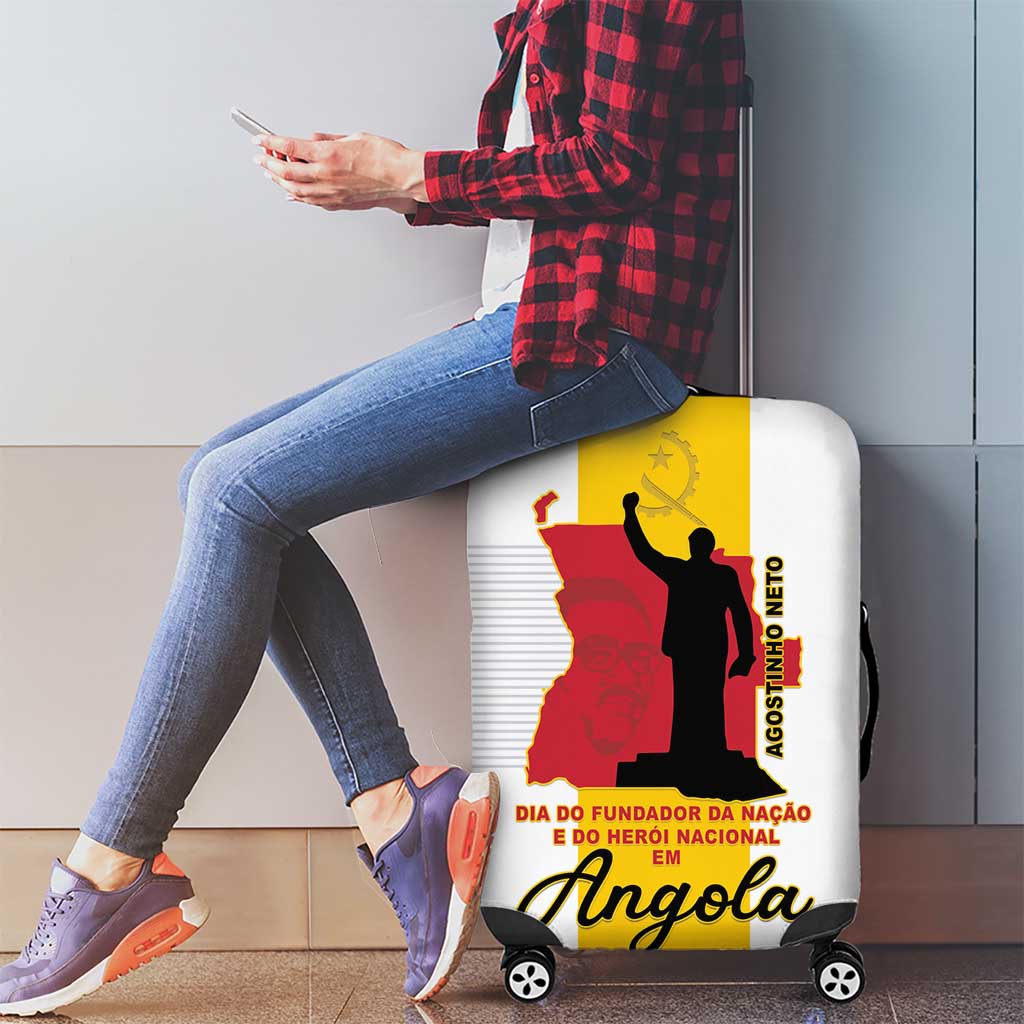 Angola National Heroes Day Luggage Cover Agostinho Neto With Map LT15