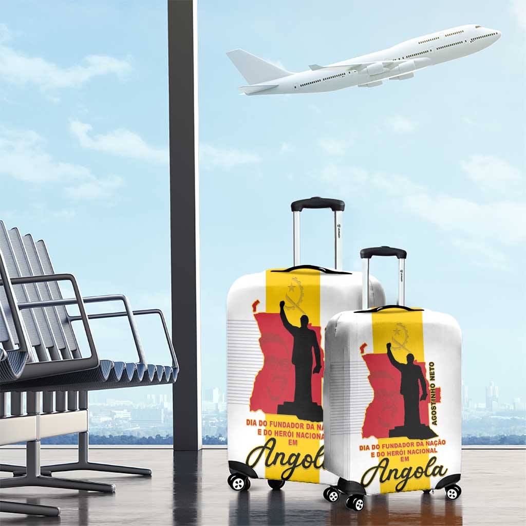Angola National Heroes Day Luggage Cover Agostinho Neto With Map LT15