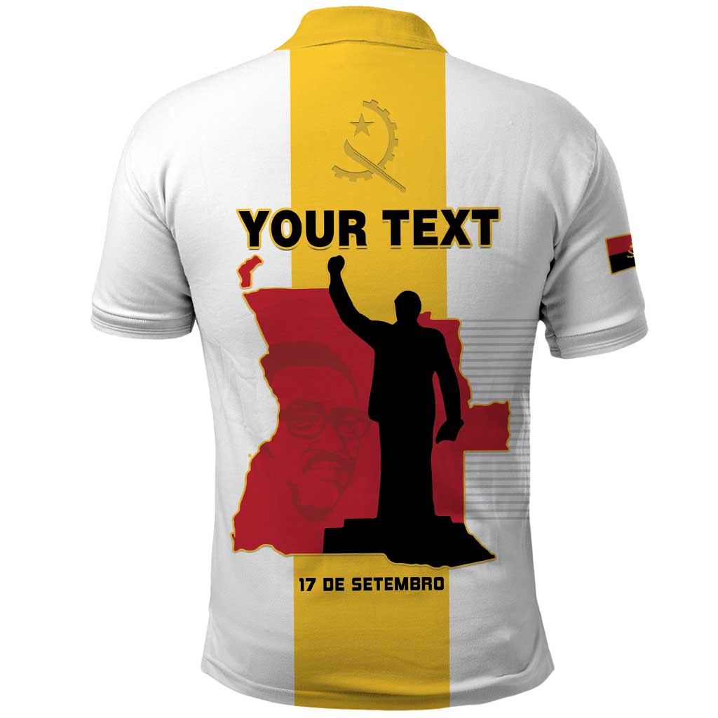 Personalized Angola National Heroes Day Polo Shirt Agostinho Neto With Map LT15