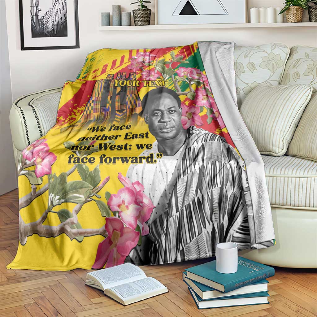 Personalized Ghana Kwame Nkrumah Memorial Day Blanket Mausoleum Impala Lily LT15
