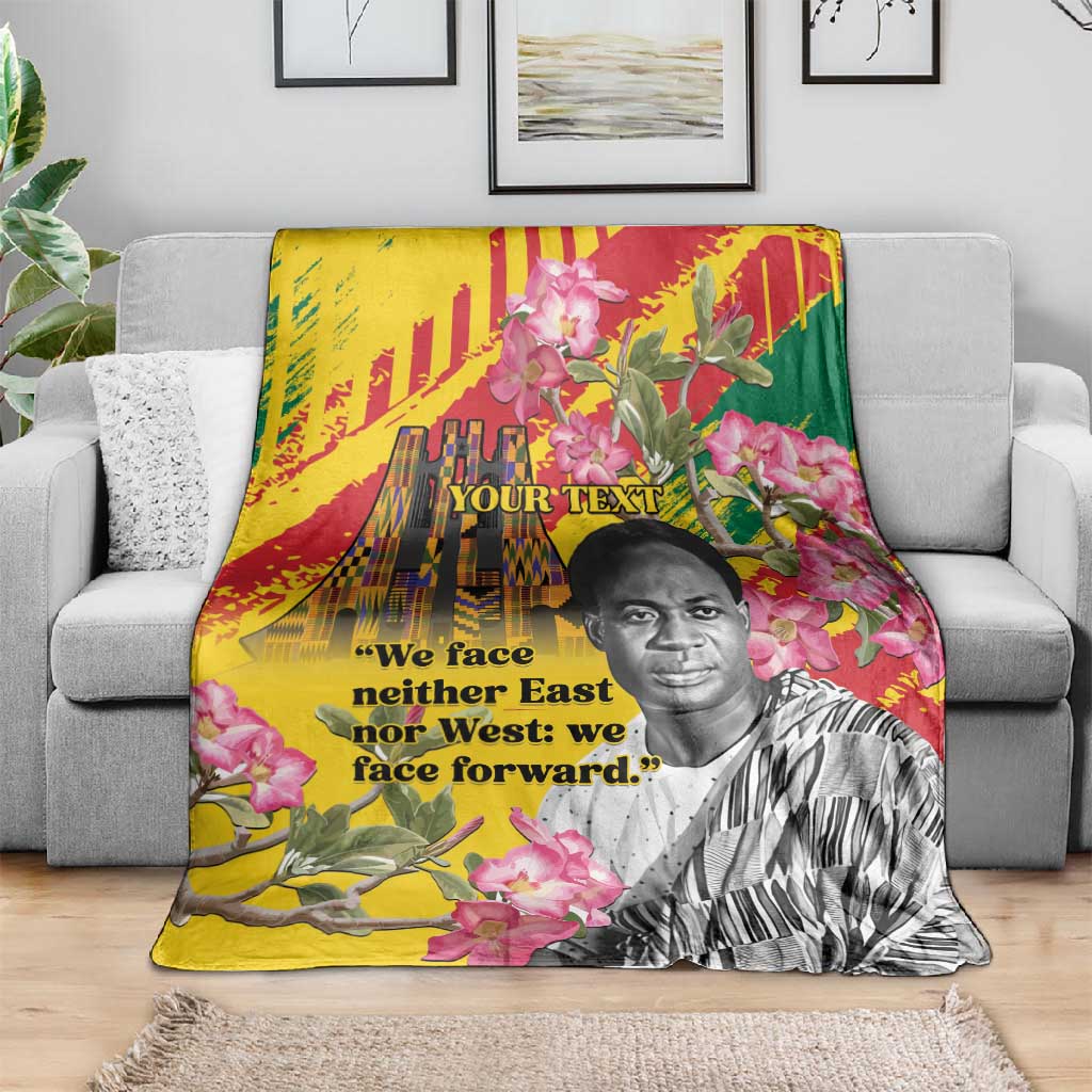 Personalized Ghana Kwame Nkrumah Memorial Day Blanket Mausoleum Impala Lily LT15