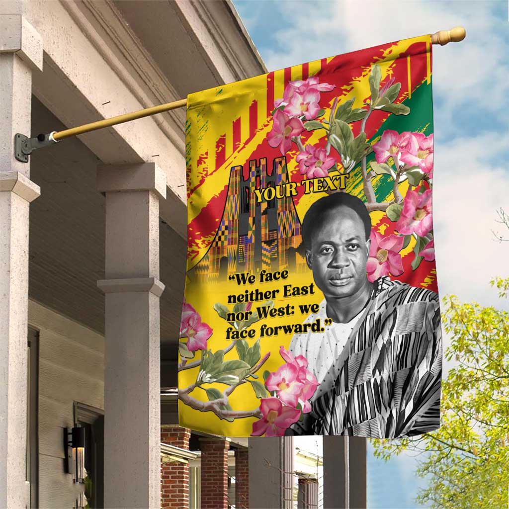 Personalized Ghana Kwame Nkrumah Memorial Day Garden Flag Mausoleum Impala Lily LT15