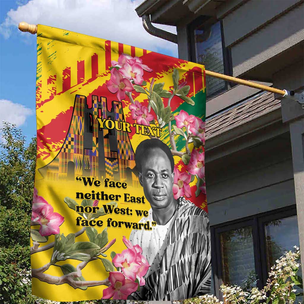 Personalized Ghana Kwame Nkrumah Memorial Day Garden Flag Mausoleum Impala Lily LT15