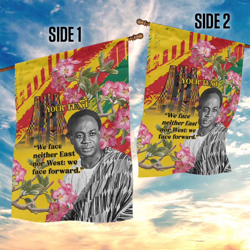 Personalized Ghana Kwame Nkrumah Memorial Day Garden Flag Mausoleum Impala Lily LT15