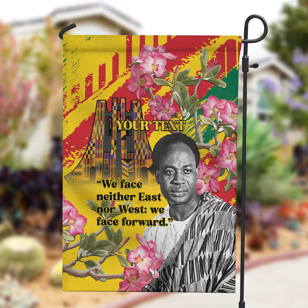 Personalized Ghana Kwame Nkrumah Memorial Day Garden Flag Mausoleum Impala Lily LT15