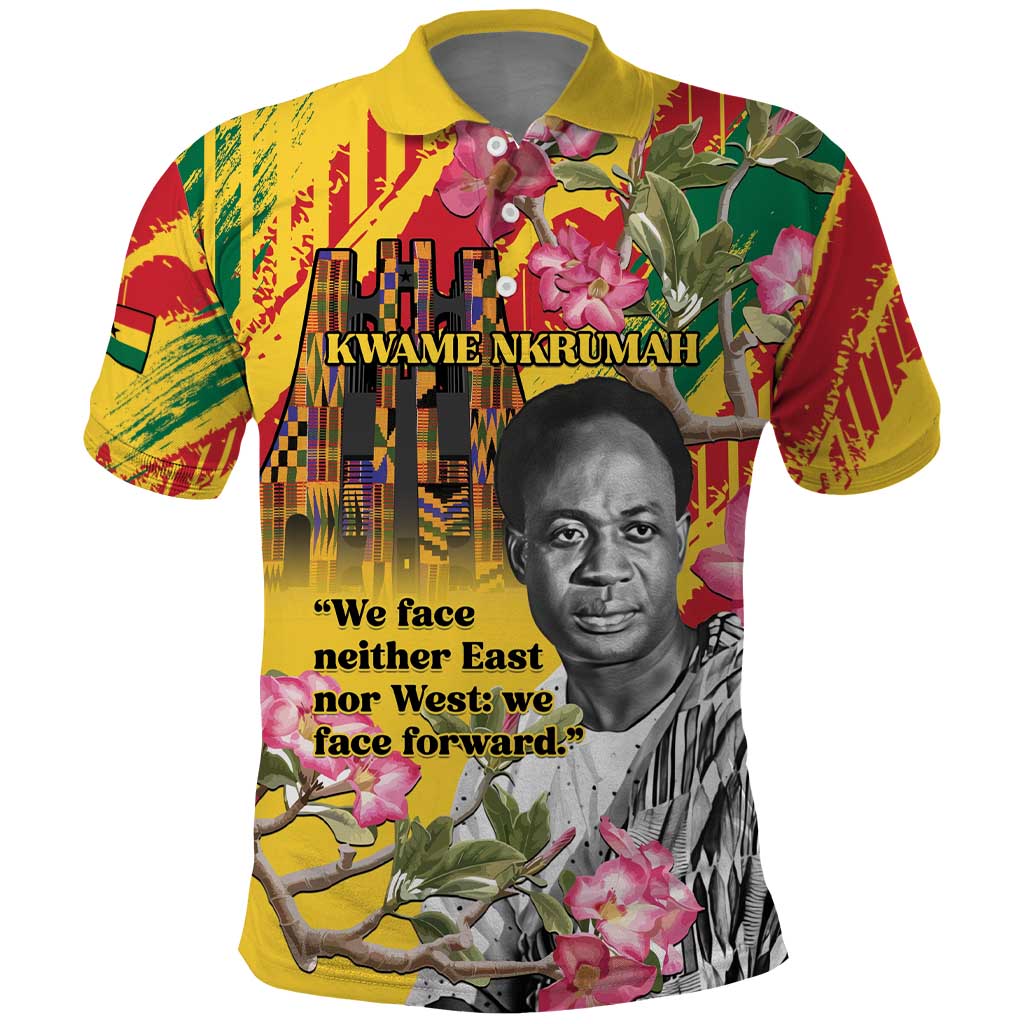 Personalized Ghana Kwame Nkrumah Memorial Day Polo Shirt With Mausoleum LT15