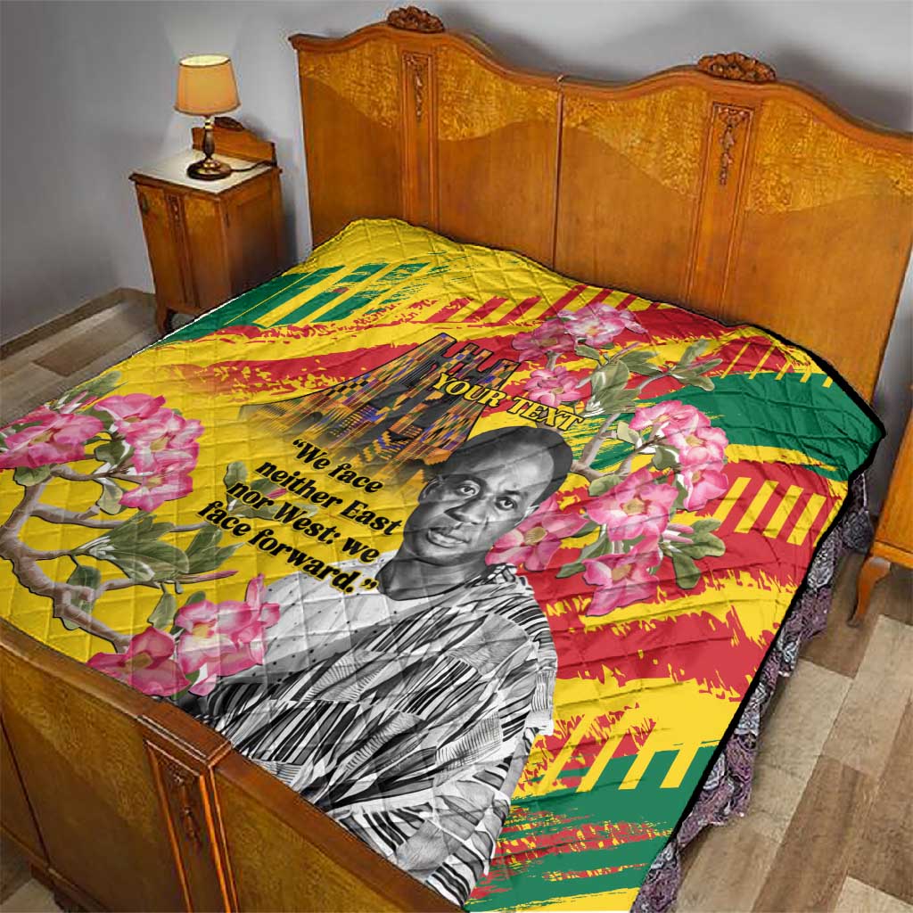 Personalized Ghana Kwame Nkrumah Memorial Day Quilt Mausoleum Impala Lily LT15
