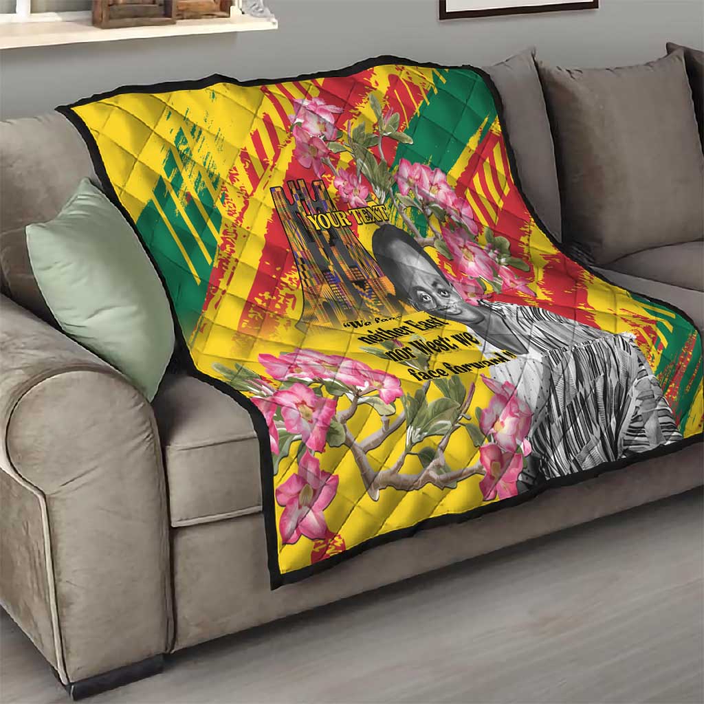 Personalized Ghana Kwame Nkrumah Memorial Day Quilt Mausoleum Impala Lily LT15