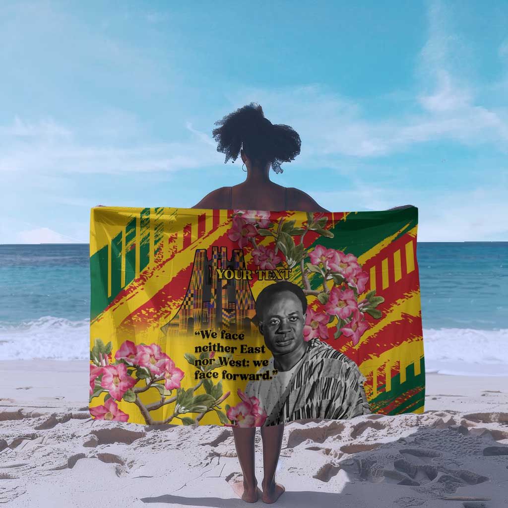 Personalized Ghana Kwame Nkrumah Memorial Day Sarong Mausoleum Impala Lily LT15