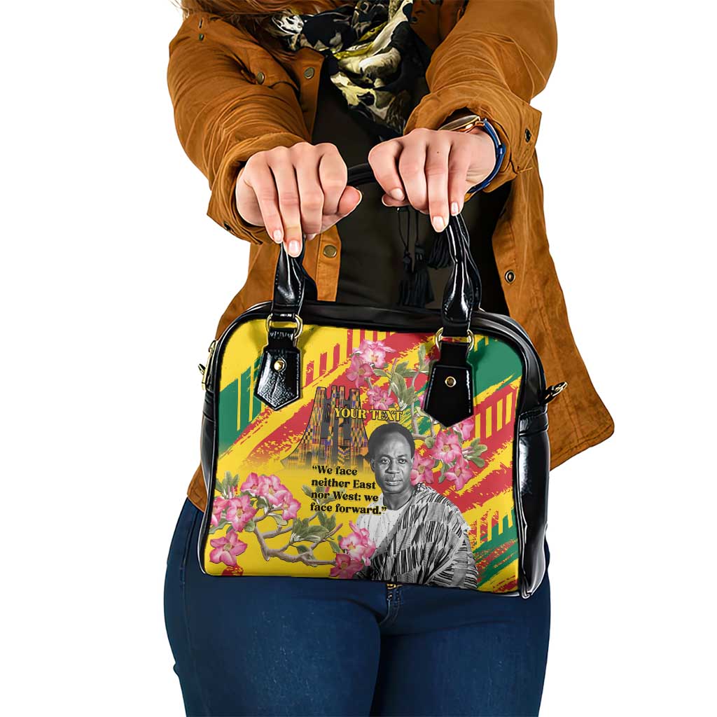 Personalized Ghana Kwame Nkrumah Memorial Day Shoulder Handbag With Mausoleum LT15