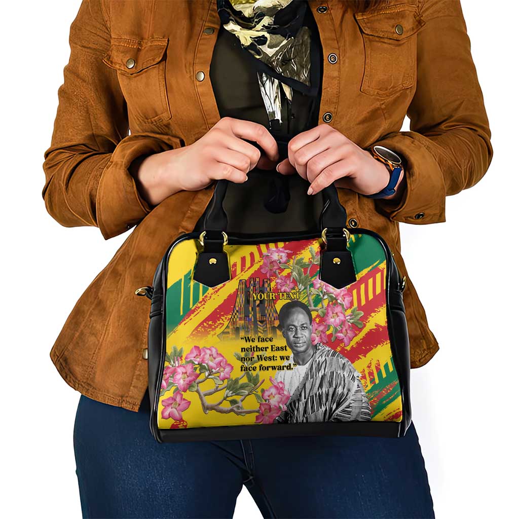 Personalized Ghana Kwame Nkrumah Memorial Day Shoulder Handbag With Mausoleum LT15